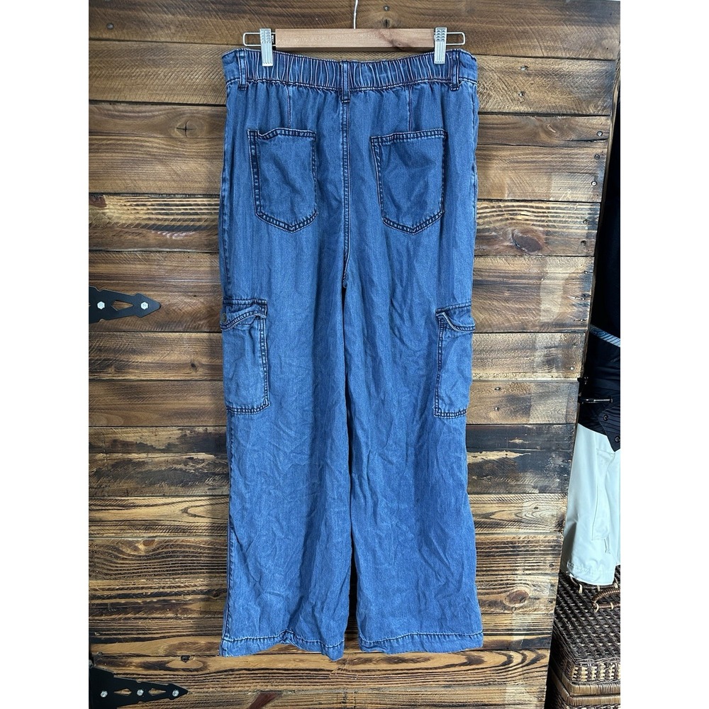 Happily Grey Women's/ Juniors Lyocell Cargo Pants Elastic Waist Size 9/29 - Picture 2 of 7